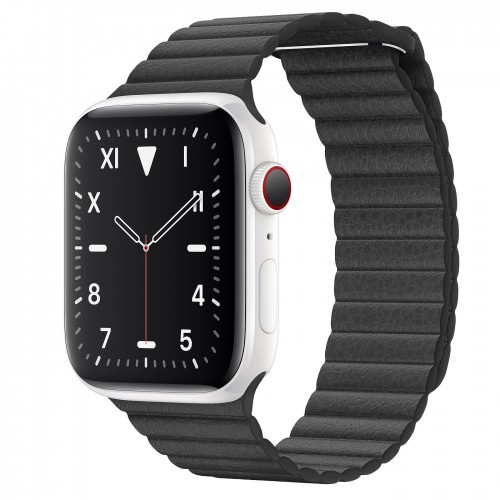 Apple Watch Edition Series 5 Ceramic, 44 мм Cellular + GPS, кожаный черный ремешок