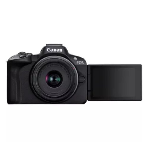 Canon EOS R50 Mirrorless Camera, Black + RF-S 18-45mm F4.5-6.3 IS STM Lens