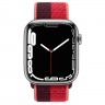 Apple Watch Series 7 45 мм, Стальные, спортивный браслет Красный