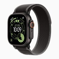 Apple Watch Ultra 3 49mm Black Titanium Case with Black/Charcoal Trail Loop (M/L)