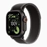 Apple Watch Ultra 3 49mm Black Titanium Case with Black/Charcoal Trail Loop (M/L)