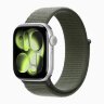 Apple Watch Series 11 42mm, Silver Aluminum Case with Sport Loop - Forest