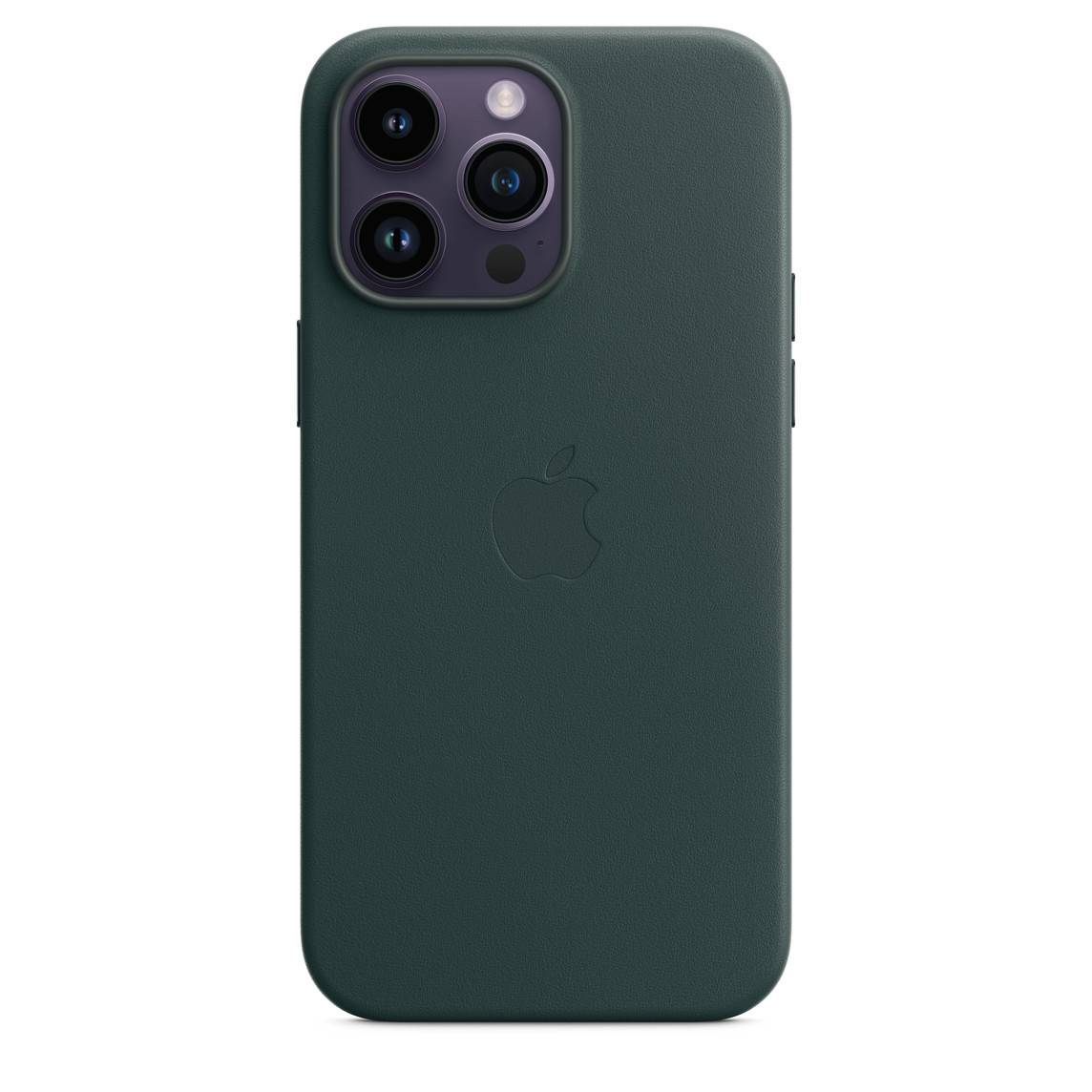 Купить кожаный чехол для iPhone 14 Pro Forest Green в Москве цена