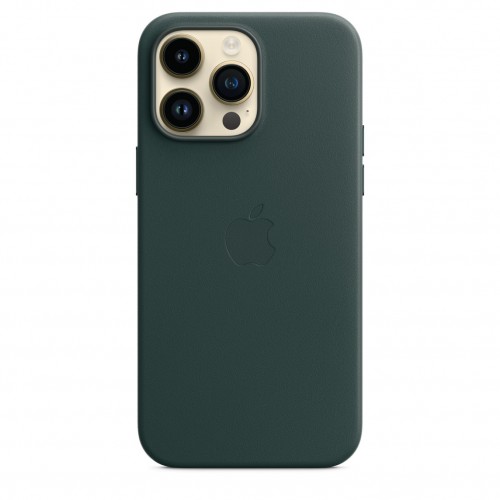 Кожаный чехол для iPhone 14 Pro с MagSafe - "Зеленый лес"