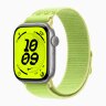 Apple Watch Series 11 46mm, Space Gray Aluminum Case with Nike Sport Loop - Volt Splash