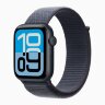 Apple Watch SE 3 40mm, Midnight Aluminum Case with Sport Loop - Anchor Blue