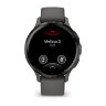 Умные часы Garmin Venu 3S 41mm Slate Stainless Steel Bezel Pebble Gray Case Silicone Band