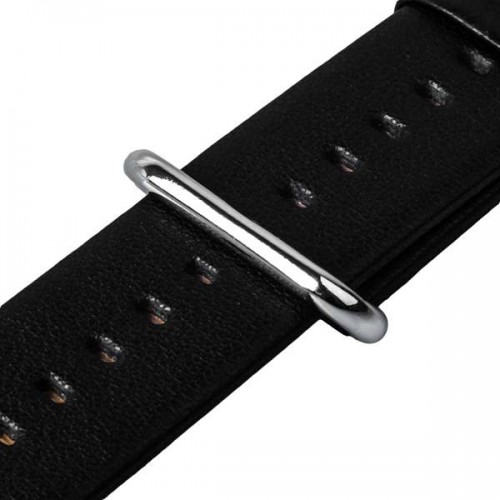 Ремешок кожаный iBacks с классической пряжкой для Apple Watch 38mm Черный