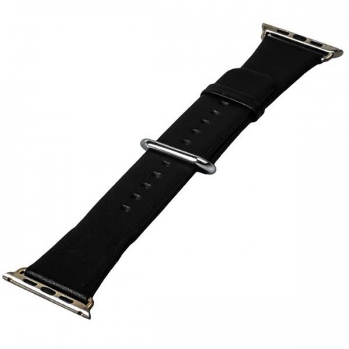 Ремешок кожаный iBacks с классической пряжкой для Apple Watch 38mm Черный