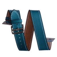 Кожаный ремешок COTEetCI W9 LEATHER BAND для Apple Watch 42мм - Голубой