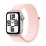 Apple Watch SE (2023) 44mm, Silver Aluminum Case with Sport Loop - Light Pink (Светло-розовый)