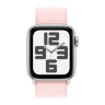 Apple Watch SE (2023) 44mm, Silver Aluminum Case with Sport Loop - Light Pink (Светло-розовый)