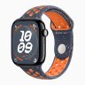 Apple Watch Series 10 42mm, Jet Black Aluminum Case with Nike Sport Band - Blue Flame