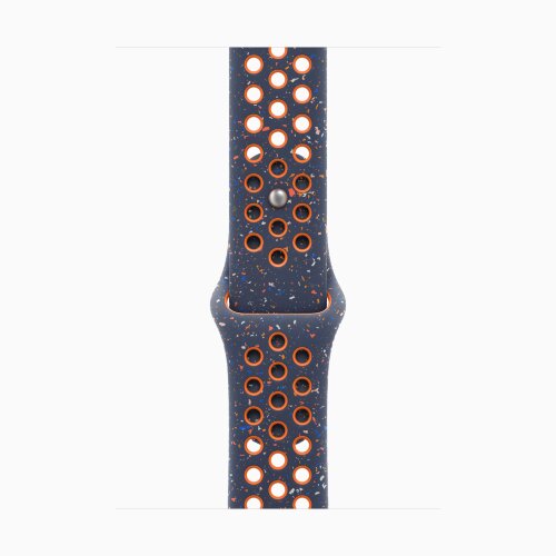 Apple Watch Series 10 42mm, Jet Black Aluminum Case with Nike Sport Band - Blue Flame