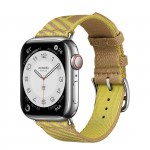 Apple Watch Series 7 Hermes 41 мм с нейлоновым ремешком бежевый / лайм
