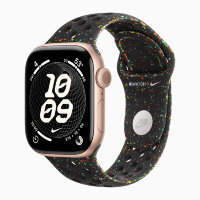 Apple Watch Series 11 42mm, Rose Gold Aluminum Case with Nike Sport Band - Midnight Black