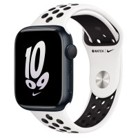 Apple Watch Series 8 Nike 45mm, Midnight Aluminum Case with Sport Band - Summit White/Black