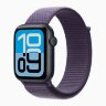 Apple Watch SE 3 40mm, Midnight Aluminum Case with Sport Loop - Purple Fog