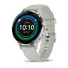 Умные часы Garmin Venu 3S 41mm Silver Stainless Steel Bezel Sage Gray Case Silicone Band