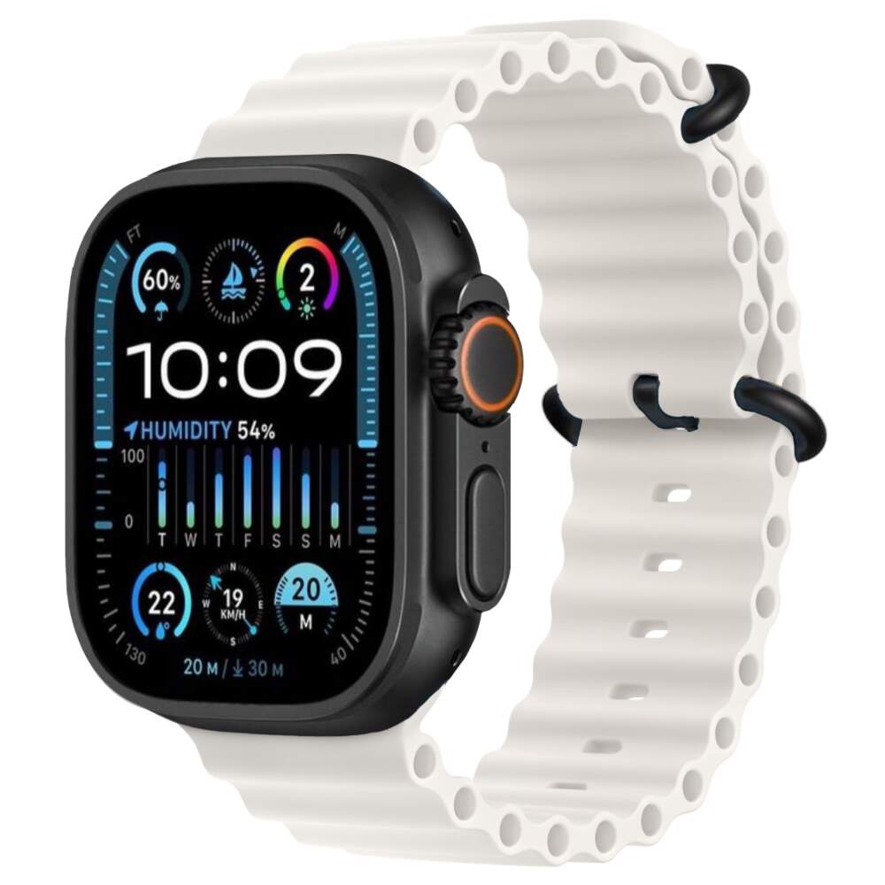 Apple Watch Ultra 3 Black 49mm white ocean band