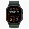Apple Watch Ultra 2 49mm Black Titanium Case with Dark Green Alpine Loop (Small)