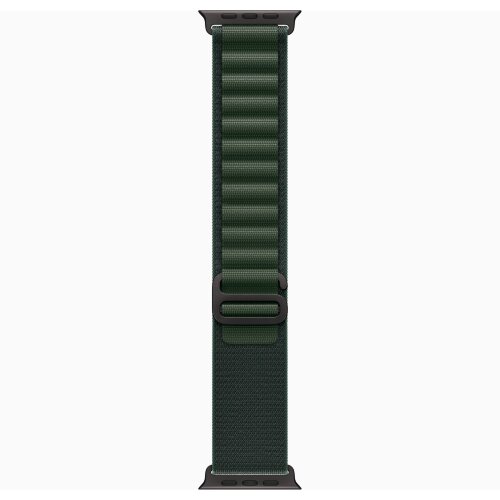 Apple Watch Ultra 2 49mm Black Titanium Case with Dark Green Alpine Loop (Small)