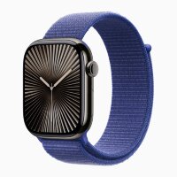 Apple Watch Series 10 46mm, Slate Titanium Case with Sport Loop - Ultramarine