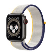 Apple Watch Edition Series 6 Titanium Space Black 40mm, бледно-серый спортивный браслет