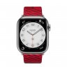 Apple Watch Series 7 Hermes 41 мм с нейлоновым ремешком красный / бордовый