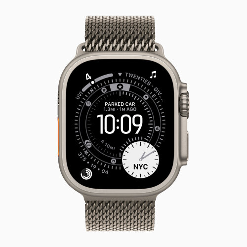 Apple Watch Ultra 3 49mm Titanium Case with Natural Milanese Loop