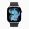 Apple Watch Series 11 46mm, Space Gray Aluminum Case with Sport Band - Black