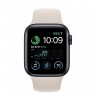 Apple Watch SE (2022) 40mm, Midnight Aluminum Case with Sport Band - Starlight