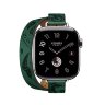 Ремешок Hermès Attelage Double Tour Animaux Bandana из кожи Swift 42mm для Apple Watch - Зеленый