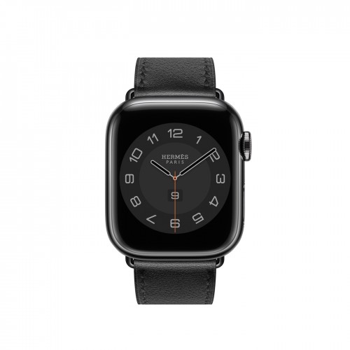 Ремешок Hermès Single Tour из кожи Swift 41mm для Apple Watch - Черный (Noir)