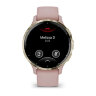 Умные часы Garmin Venu 3S 41mm Soft Gold Stainless Steel Bezel Dust Rose Case Silicone Band
