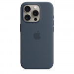 Силиконовый чехол для iPhone 15 Pro с MagSafe - Штормовой Синий (Storm Blue)