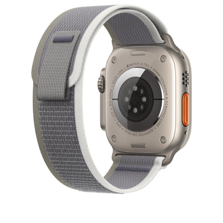 Ремешок для Apple Watch Ultra 49mm Trail Loop (S/M) - Green/Gray (Зелено-серый)