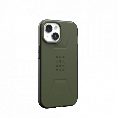 Защитный чехол Uag Civilian для iPhone 15 с MagSafe - Оливковый (Olive Drab)