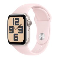 Apple Watch SE (2023) 44mm, Starlight Aluminum Case with Sport Band - Light Pink (Розовый)