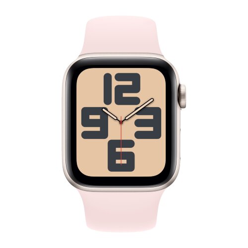 Apple Watch SE (2023) 44mm, Starlight Aluminum Case with Sport Band - Light Pink (Розовый)
