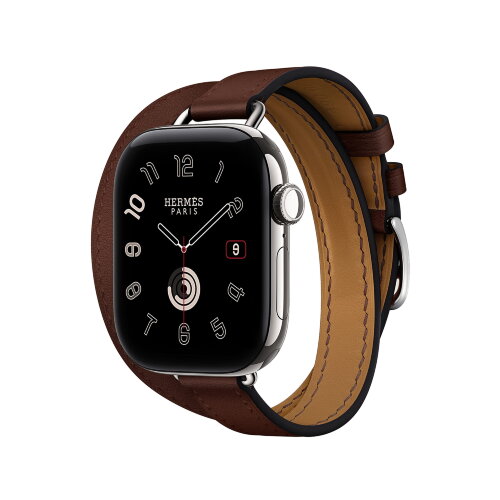 Ремешок Hermes для Apple Watch 42mm Double Tour Attelage — землисто-коричневый (Terre)