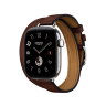 Ремешок Hermes для Apple Watch 42mm Double Tour Attelage — землисто-коричневый (Terre)