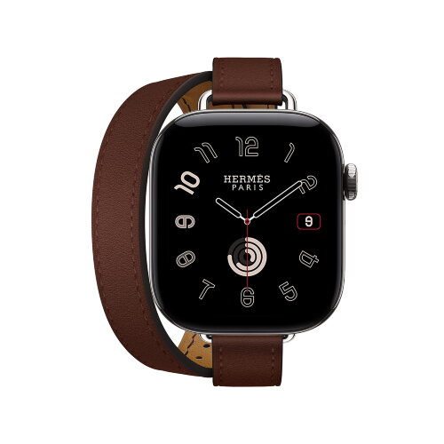 Ремешок Hermes для Apple Watch 42mm Double Tour Attelage — землисто-коричневый (Terre)
