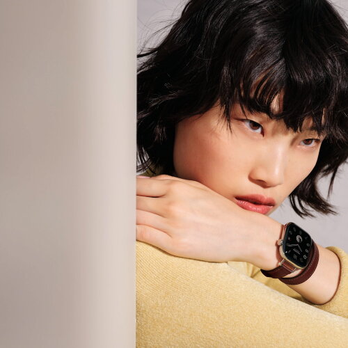 Ремешок Hermes для Apple Watch 42mm Double Tour Attelage — землисто-коричневый (Terre)