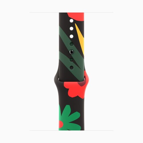 Apple Watch Series 10 42mm, Natural Titanium Case with Sport Band - Unity Bloom