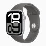 Apple Watch Series 10 42mm, Silver Aluminum Case with Sport Band - Stone Gray