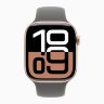 Apple Watch Series 10 42mm, Silver Aluminum Case with Sport Band - Stone Gray