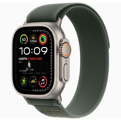 Ремешок для Apple Watch Ultra 49mm Trail Loop Titanium (S/M) - Green (Зеленый)