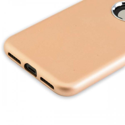 Силиконовый чехол-накладка Metal touch Series для iPhone X - Золотистый