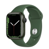 Apple Watch Series 7 41 мм, зеленый алюминий, спортивный ремешок "зелёный клевер"
